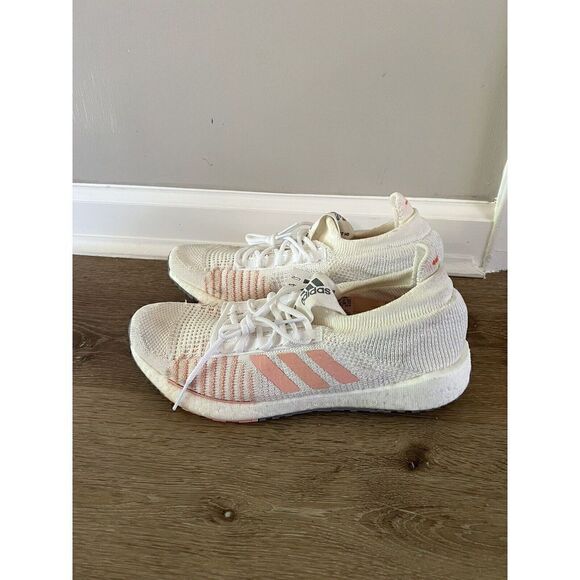 Adidas Womens Pulseboost white Pink Orchid Running Shoe Size 11 Comfortable - Picture 1 of 8